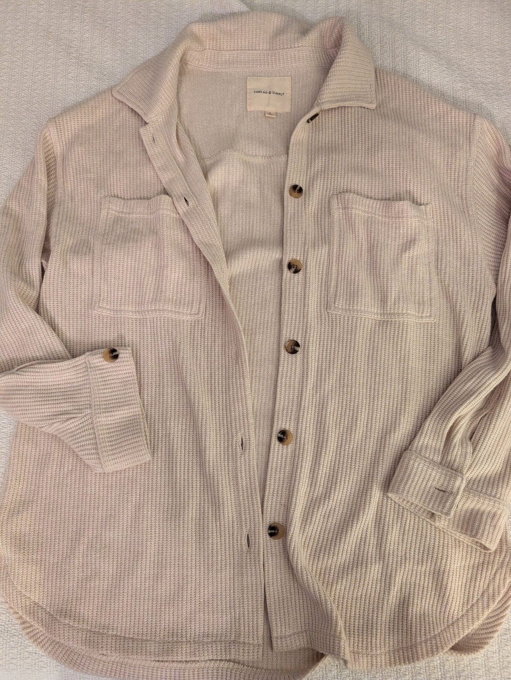 Thread & Supply Oatmeal Shacket Button Down Shirt
